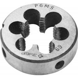 4-28023-18-2.5 Плашка ЗУБР ''ЭКСПЕРТ'' круглая машинно-ручная для нарезания метрической резьбы, М18 x 2,5