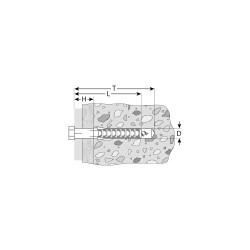 4-301475-10-080 Дюбель рамный ЗУБР ПРОФЕССИОНАЛ нейлоновый, в комплекте с оцинкованным шурупом, шестигранная головка, 10 x 80 мм, 50 шт