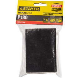 3560-3 Губка шлифовальная STAYER ''MASTER'' четырехсторонняя, зерно - оксид алюминия,  Р180, 100 x 68 x 26 мм.