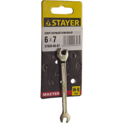 27038-06-07 Ключ STAYER ''MASTER'' гаечный рожковый, 6х7мм