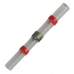 363606 Термоусаживаемый соединитель под пайку, прозр. (ПК-Т) 0.5-1.0 мм² красный (100шт) (Haupa)