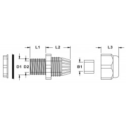 250040 Кабельные вводы IP68, M12, цвет светло-серый (10шт) (Haupa)