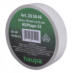 263846 Изолента ПВХ, цвет серый, шир. 19 мм, длина 20 м, d 74 мм (Haupa)