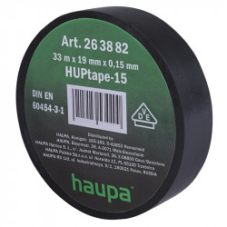 263882 Изолента ПВХ 19 мм x 33 м цвет черный (Haupa)