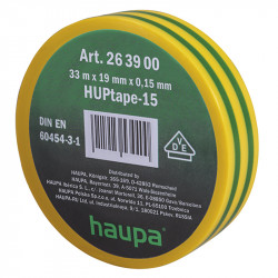 263900 Изолента ПВХ 19 мм x 33 м цвет желто-зеленый (Haupa)