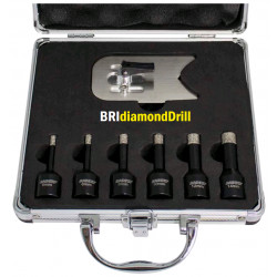 1381-6 Набор алмазных сверл BRIdiamondDrill 6-14 мм, 7 предметов, для болгарки (Brinko)