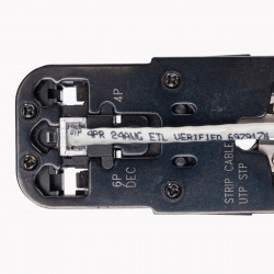 84493 Пресс-клещи для RJ разъемов JT-03T RJ-45, RJ-12, RJ-11 (КВТ)