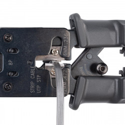 84493 Пресс-клещи для RJ разъемов JT-03T RJ-45, RJ-12, RJ-11 (КВТ)