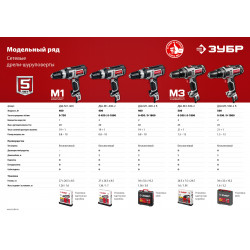 ДШ-М3-500-2 ЗУБР дрель-шуруповерт сетевая, 500 Вт, 0-450/0-1800 об/мин