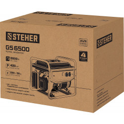 GS-6500 бензиновый генератор, 5500 Вт, STEHER