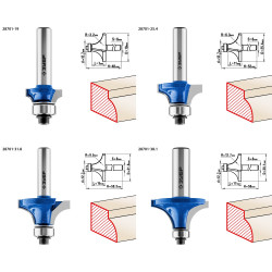28795-H4-2 Набор профильных фрез по дереву ЗУБР ''ПРОФЕССИОНАЛ'', 4 шт