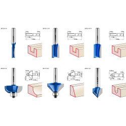 28796-H12 Набор профильных фрез по дереву ЗУБР ''ПРОФЕССИОНАЛ'', 12 шт