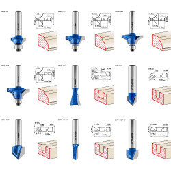 28796-H30 Набор профильных фрез по дереву ЗУБР ''ПРОФЕССИОНАЛ'', 30 шт
