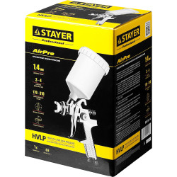 06476-1.4 Краскопульт пневматический STAYER ''PROFESSIONAL'' AirPro, 1,4мм