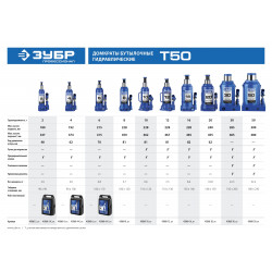 43060-4_z01 Домкрат гидравлический бутылочный T50, 4т, 192-374мм, ЗУБР Профессионал