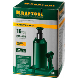 43462-16_z01 Домкрат гидравлический бутылочный ''Kraft-Lift'', сварной, 16т, 230-455мм, KRAFTOOL