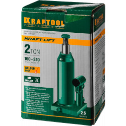 43462-2_z01 Домкрат гидравлический бутылочный ''Kraft-Lift'', сварной, 2т, 160-310мм, KRAFTOOL