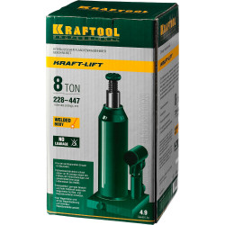 43462-8_z01 Домкрат гидравлический бутылочный ''Kraft-Lift'', сварной, 8т, 228-447мм, KRAFTOOL