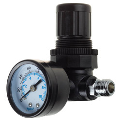 06503 Манометр KRAFTOOL ''INDUSTRIE'' с регулятором подачи воздуха, 1/4'', максимальное давление 10 атмосфер