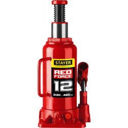 43160-12_z01 Домкрат гидравлический бутылочный ''RED FORCE'', 12т, 230-465 мм, STAYER