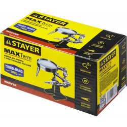 55339 Штатив STAYER ''MASTER'' для фиксации электронной платы, c увеличительной линзой