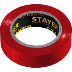 12291-R STAYER Protect-10 Изолента ПВХ, не поддерживает горение, 10м (0,13х15 мм), красная