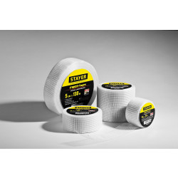 1246-10-45 Серпянка самоклеящаяся FIBER-Tape, 10 см х 45м, STAYER Professional