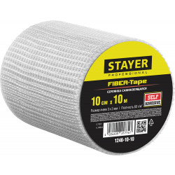 1246-10-10 Серпянка самоклеящаяся FIBER-Tape, 10 см х 10м, STAYER Professional