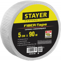 1246-05-90_z01 Серпянка самоклеящаяся FIBER-Tape, 5 см х 90м, STAYER Professional