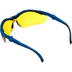 110311_z01 ЗУБР Прогресс 9 Желтые, очки защитные открытого типа, регулируемые дужки.