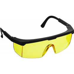 2-110453_z01 STAYER OPTIMA Желтые, очки защитные открытого типа, регулируемые по длине дужки.