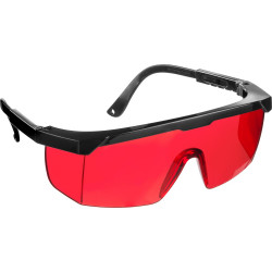 2-110457_z01 STAYER OPTIMA Красные, очки защитные открытого типа, регулируемые по длине дужки.