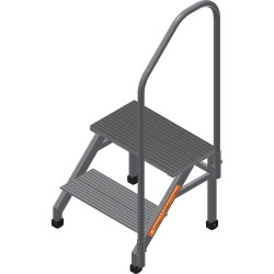 ПА-2 (45-ПМ2) Подмости (подставки) алюминиевые с поручнем (H=0,5 м) (Алюм.конструкции)