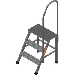 ПА-3 (60-ПМ) Подмости (подставки) алюминиевые с поручнем (H=0,75 м) (Алюм.конструкции)