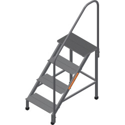 ПА-4 (45-ПМ2) Подмости (подставки) алюминиевые с поручнем (H=1,0 м) (Алюм.конструкции)
