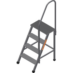 ПА-4 (60-ПМ) Подмости (подставки) алюминиевые с поручнем (H=1,0 м) (Алюм.конструкции)