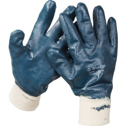 11272-XL Перчатки ЗУБР ''МАСТЕР'' рабочие с манжетой, с полным нитриловым покрытием, размер XL (10)