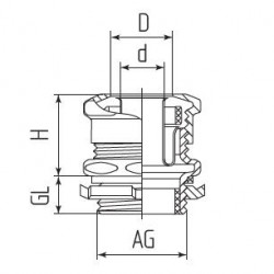 83754 Муфта вводная ВМ (INOX)-15 (Fortisflex)