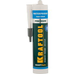 41345_z01 Клей монтажный KRAFTOOL KraftNails Premium KN-915, водостойкий с антисептиком, для ванн и душевых, 310мл