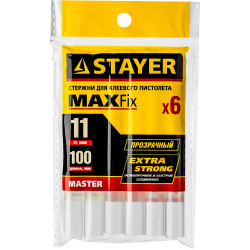 0682-H6 Стержни STAYER ''MASTER'' для клеевых (термоклеящих) пистолетов, 6шт, 11/100мм