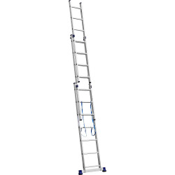 38833-07 Лестница СИБИН универсальная, трехсекционная со стабилизатором, 7 ступеней