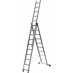 38833-10 Лестница СИБИН универсальная, трехсекционная со стабилизатором, 10 ступеней