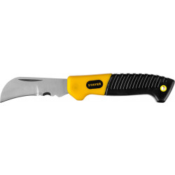 45409 SK-С нож монтерский, складной, изогнутое лезвие, STAYER Professional