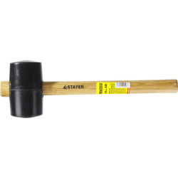 20505-65 Киянка STAYER резиновая черная с деревянной ручкой, 450г