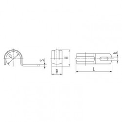 83791 Скоба металлическая СМО-П (INOX) 21-22 (Fortisflex)