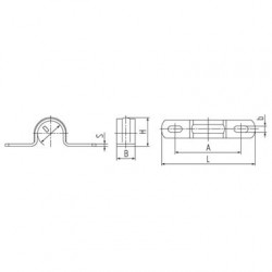 83799 Скоба металлическая СМД-П (INOX) 16-17 (Fortisflex)