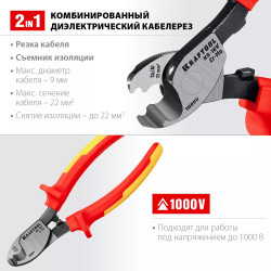 23333-16V KS-16V Кабелерез диэлектрический, KRAFTOOL