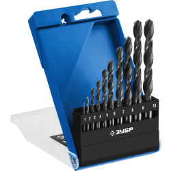 29621-H10 Набор сверл по металлу 10 шт (d=1-10 мм), Проф-В, ЗУБР