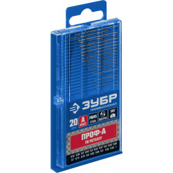 29625-H20-P Набор сверл по металлу 20 шт (d=0,33-1,0 мм), Проф-А, класс А, сталь Р6М5, ЗУБР Профессионал 29625-H20-P