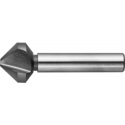 29730-10 Зенкер ЗУБР ''ЭКСПЕРТ'' конусный с 3-я реж. кромками, сталь P6M5, d 20,5х63мм, цилиндрич.хв. d 10мм, для раззенковки М10